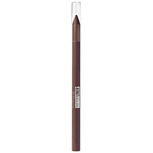 Maybelline New York - Tattoo Liner, Lápiz de Ojos Marrón Claro Semi-Permanente, Tono 911 Smooth Walnut