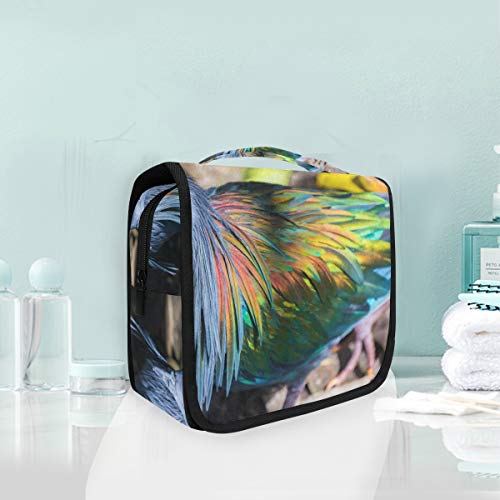 Montoj Bird Dove Colorido Pluma Lavado Gárgara Bolsa Cosmética Bolsa de Viaje Maquillaje Organizador Portátil Bolsa de Almacenamiento
