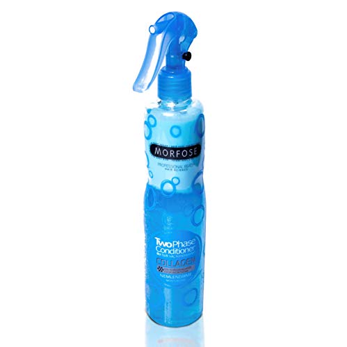 Morfose 2 fases Hair Conditioner Collagen 400 ml Haarkur Spray Treatment Haarpflege Spray Leave en el cabello acondicionador sin enjuagar pelo Parfume