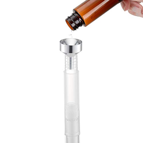 MYLL 4 Piezas Mini Embudo Pequeño de Metal con Pipeta | Embudos Pequeños / Embudo Perfume para Aceite, Muestras y Aceite Esencial (Dia. 18mm)