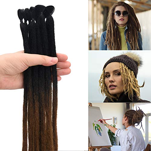 Noverlife 10 hebras 50 cm degradado degradado extensiones de rastas, accesorios de rastas sintéticas de crochet Jamaica Punk Hip-Hop Reggae pelo trenzado pelucas sintéticas para hombres y mujeres