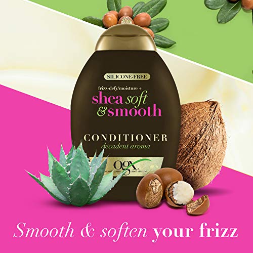 OGX Frizz Defy Moisture Plus - Acondicionador suave y suave, 385 ml
