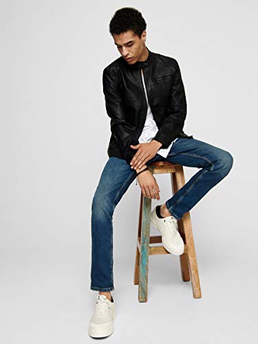 Only & Sons Onsal PU Noos Otw Chaqueta, Negro (Black), Small para Hombre