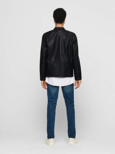 Only & Sons Onsal PU Noos Otw Chaqueta, Negro (Black), Small para Hombre