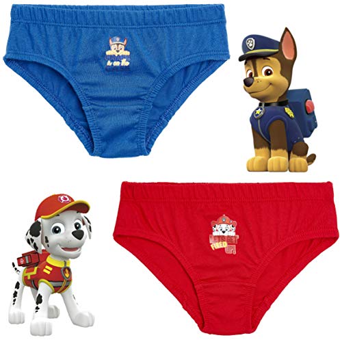 Paw Patrol Calzoncillos Niño, Pack de 5 Calzoncillos Patrulla Canina, Ropa Interior Niño Bebe 100% Algodon Suave, Tallas 18 Meses-7 Años, Regalos para Niños (2-3 años)