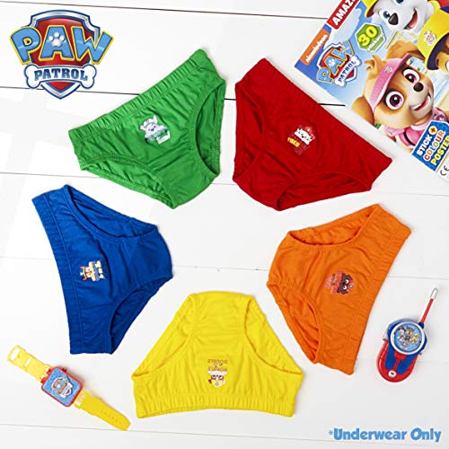 Paw Patrol Calzoncillos Niño, Pack de 5 Calzoncillos Patrulla Canina, Ropa Interior Niño Bebe 100% Algodon Suave, Tallas 18 Meses-7 Años, Regalos para Niños (2-3 años)