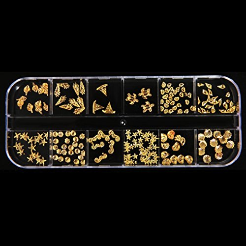 Pegatinas uñas al Agua,uñas de Gel,Colorido Nail Art Tips Pegatinas 3D Laser Makeup Manicure DIY Decals Decoration (D, Multicolor)