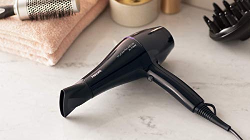 Philips BHD274/00 Pro DryCare - Secador de pelo con tecnología Thermoprotect, nivel frío, 2200 W, motor AC y 2 cabezales