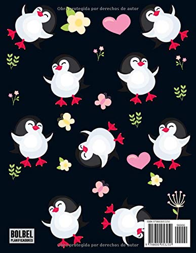 Pingüino Agenda 2020: Planificador Annual | Enero a Diciembre 2020 | Ideal Para la Escuela, el Estudio y la Oficina