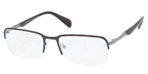 PRADA Montura gafas de ver PR 59QV FAR1O1 Top Negro Gunmetal 55MM