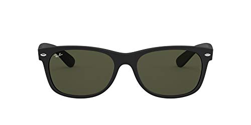 Ray-Ban New Wayfarer, Gafas de Sol Unisex adulto, Negro (Matte Black 622), 52 mm