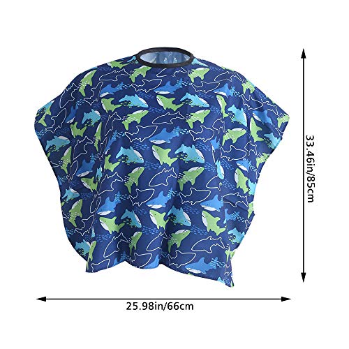 Rekkles Dolphin Impermeable Pelo de los niños del Vestido de Corte del Peluquero Delantal Cabo peluquería Cubre Vestido