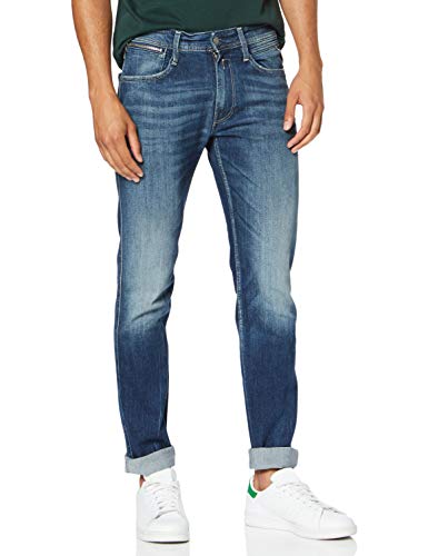 REPLAY Anbass Coin Zip Vaqueros Slim, Azul (Medium Blue 9), W31/L30 (Talla del Fabricante: 31) para Hombre