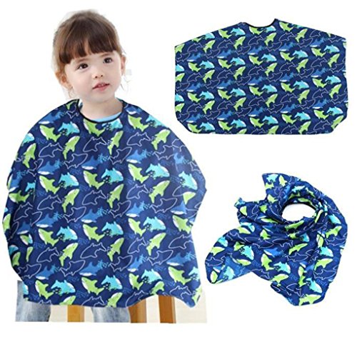 Royalr Peluquería Delfín Impermeable Cabo de los Niños del Vestido del Corte del Pelo de Peluquería Delantal Cubre Vestido