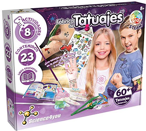 Science4you-5600983615045 Fábrica de Tatuajes para Niños +8 Años, Multicolor (80002225)
