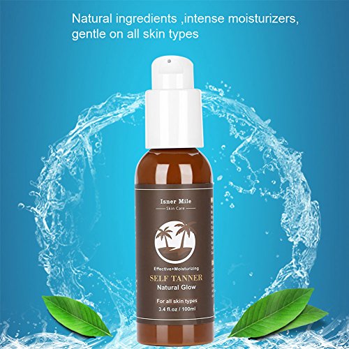 Self Tanner, ingredientes hidratantes orgánicos y naturales de larga duración Bronceadores sin sol loción y bronceador Golden Buildable Light, bronceado gradual medio u oscuro para el cuerpo y la cara