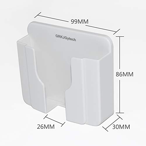 Soporte Teléfono Pared, Soporte de Control Remoto Adherente Soporte de Carga para Teléfono Soportes para Móviles 99 mm * 86 mm * 30 mm, Blanco