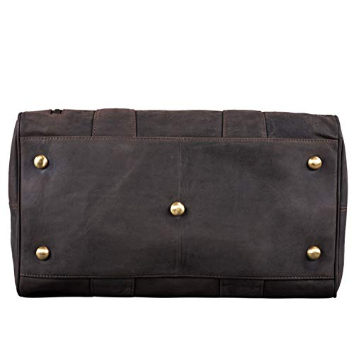 STILORD 'Keanu' Bolsa de Viaje Cuero Hombre Vintage Maleta de Mano Deporte Bolso para Equipaje de Cabina de de Piel auténtico, Color:marrón Oscuro