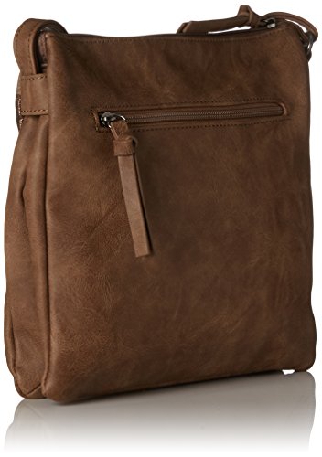 Tamaris - Khema Crossbody Bag, Bolsos bandolera Mujer, Braun (Brown Comb.), 2x24x25 cm (B x H T)