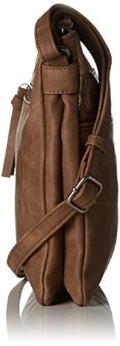 Tamaris - Khema Crossbody Bag, Bolsos bandolera Mujer, Braun (Brown Comb.), 2x24x25 cm (B x H T)