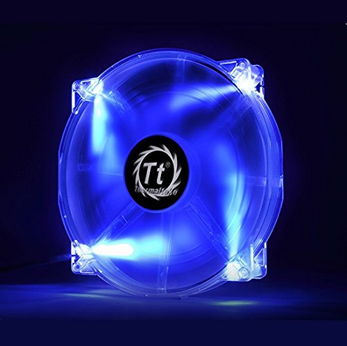Thermaltake Pure 20 LED CL-F016-PL20BU-A - Ventilador para caja de ordenador (LED, 800 rpm, 20 cm, 2.76 W), transparente