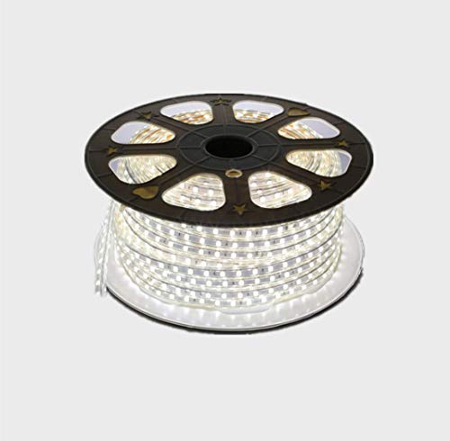 Tiras LED SMD5050 60 Led/m 220v (5 Metros) Luz Fría 6000k Ip65 Impermeable Con Enchufe ONSSI LED