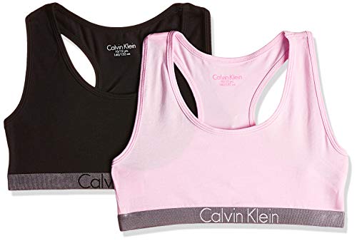 Tommy Hilfiger 2 Pack Bralette Corsé, Multicolor (1 Black / 1 Unique 037), 152 (Talla del Fabricante: 12-14) para Niñas