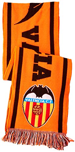 Valencia CF 01BUF27-00 Bufanda Telar, Blanco/Naranja, Talla Única