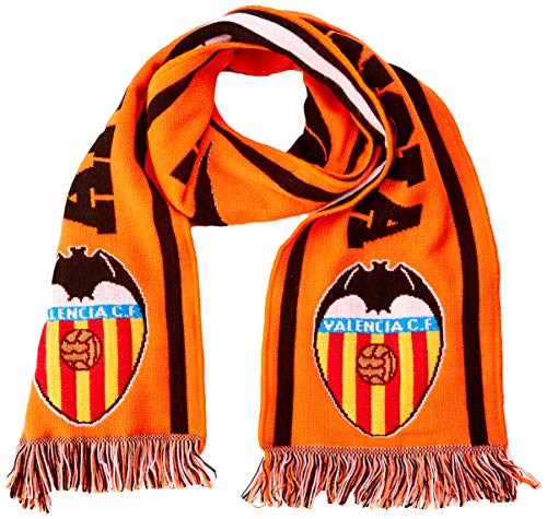 Valencia CF 01BUF27-00 Bufanda Telar, Blanco/Naranja, Talla Única