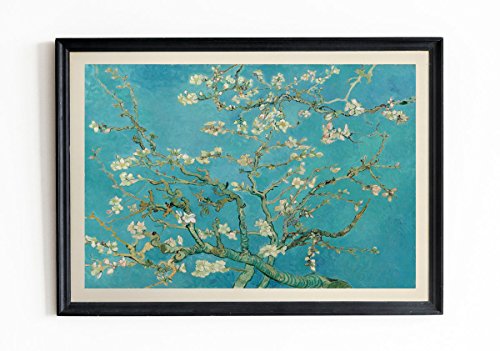 Wallbuddy Vicente Van Gogh Almendro en Flor 1890 Pintura Floral Arte de Van Gogh Póster de Flores Pintura Moderna (50cm x 70cm)