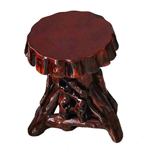 WZNING Sólido Talla de Madera de raíz de raíz Flower Stand Antiguo Bonsai Cambiar Marco de Zapatos Bench la decoración del hogar del Asiento (Color : Wood Color)