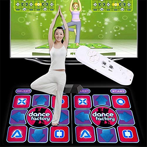 XJL Tappeto da ballo Doble de Baile Dance Mat Humano Caliente Manta de ratón del Ordenador TV Adelgaza bailarín Manta Mat Pad con Dos manijas