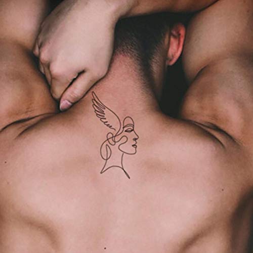 YLGG Etiquetas engomadas temporales del Tatuaje de la Moda del sueño del ángel, adecuadas para Hombres y Mujeres, Impermeables, extraíbles, no tóxicas y seguras para Todas Las Pieles