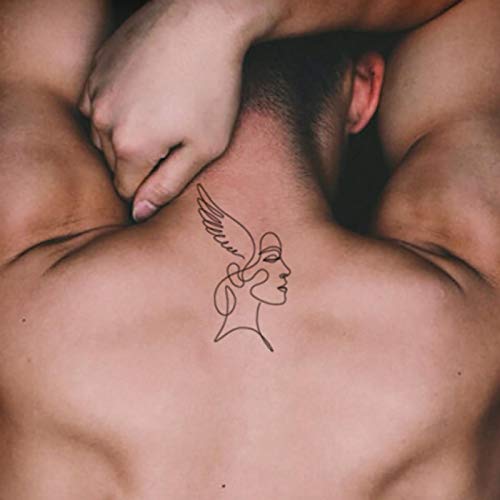 YLGG Etiquetas engomadas temporales del Tatuaje de la Moda del sueño del ángel, adecuadas para Hombres y Mujeres, Impermeables, extraíbles, no tóxicas y seguras para Todas Las Pieles