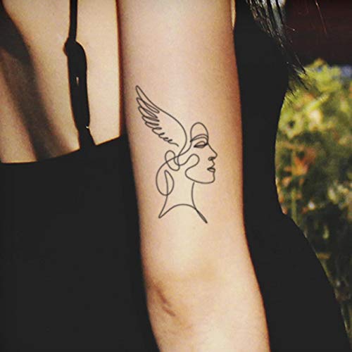 YLGG Etiquetas engomadas temporales del Tatuaje de la Moda del sueño del ángel, adecuadas para Hombres y Mujeres, Impermeables, extraíbles, no tóxicas y seguras para Todas Las Pieles