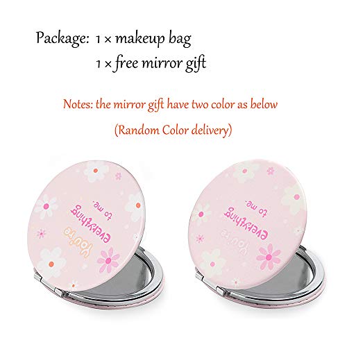 Yxaomite - Bolsas de maquillaje de mármol, bolsas de viaje para cosméticos, bolsa de almacenamiento de cuero de la PU, bolsa de lavado portátil, regalo para el día de San Valentín