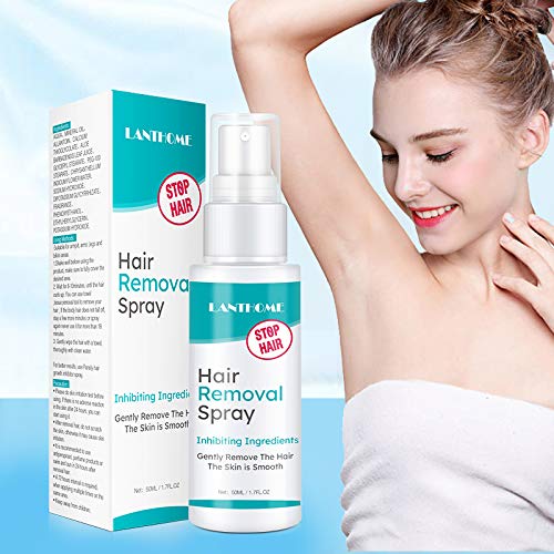 ZSGG Spray depilatorio - Ingredientes naturales de aloe, no irritante para todo tipo de piel Spray depilatorio suave pero de acción rápida para mujeres y hombres (50 ml)