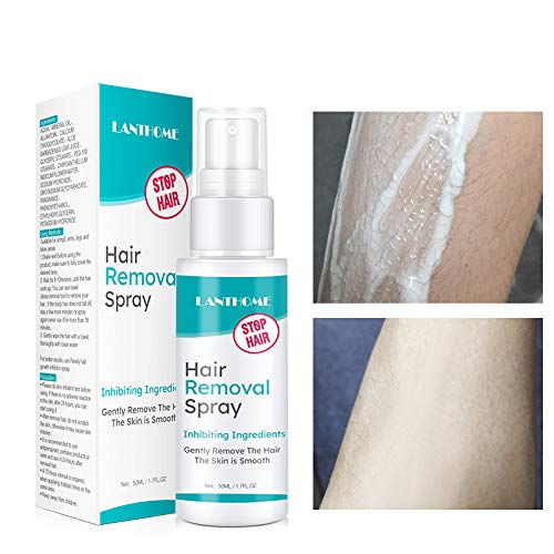 ZSGG Spray depilatorio - Ingredientes naturales de aloe, no irritante para todo tipo de piel Spray depilatorio suave pero de acción rápida para mujeres y hombres (50 ml)