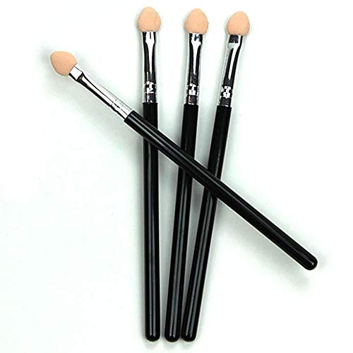 10 Piezas Cepillo de Sombra de Ojos de con Mango Largo,Esponja de Goma Maquillaje Pinceles de Sombra Herramienta de Maquillaje Aplicador para Mujeres y Niñas