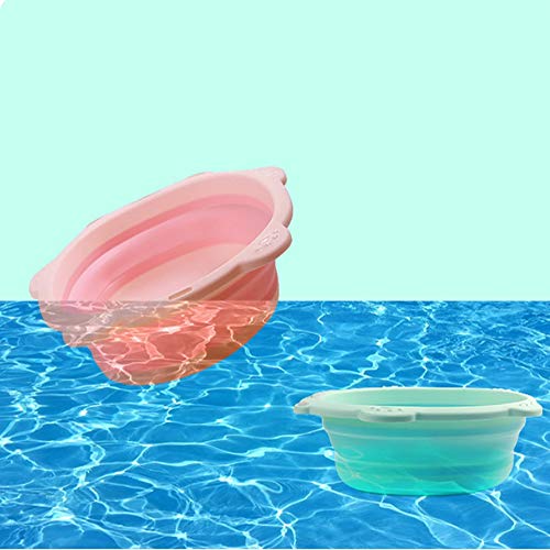 2 piezas plástico engrosado grande antideslizante Lavabo plegable al aire libre Bañera portátil plegable Bañera para niños y niñas Suministros para madres e hijos Ahorro de espacio: ideal para acampar