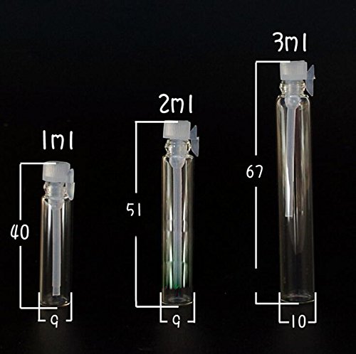 24 UNIDS Transparente Tubo De Vidrio Pefume Botellas de Muestra Con Pipeta-Cosmética Envases Viales Aceite Esencial de Almacenamiento de Maquillaje Contenedores de Contenedores (1ml)