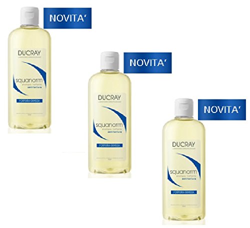 3 ducray Squanorm forfora Grassa Shampoo 3 x 200ml