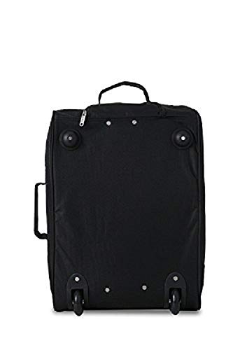 5 Cities - Ryanair Cabin Approved Main & Second Hand Luggage - Carry On Both Equipaje de mano, 54 cm, 42 liters, Negro (Black), conjunto de 2 trolley y 2 bolsas (total: 4)