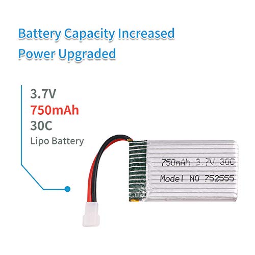 6pcs 1S 3.7V 750mAh Lipo batería 30C con Cargador 6 en 1 Carga rápida Inteligente para Syma X5A X5SW X5C X5C-1 RC Quadcopter Drone Repuestos