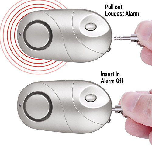 Aboat 5Pack 140 DB Alarma Personal de Emergencia Seguridad Clave Cadena Sirena