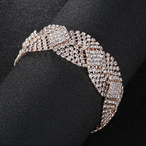 Accesorios de ropa destacados Pulsera de moda hermosa novia bonita diamantes de imitación de alto grado de moda de Corea vestido de novia vestido de pulsera banquete de diamante lleno Más estilo