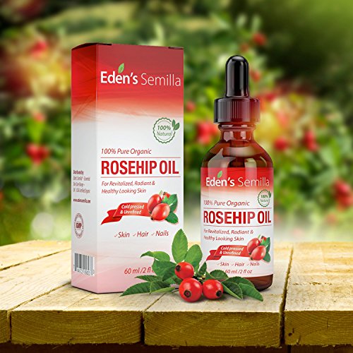Aceite de Rosa Mosqueta (60ml). Aceite orgánico certificado. Prensado en frío y sin refinar. 100% puro y natural.