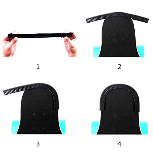 Acoser Skateboard Longboard Nose Tail Guard Tiras De Goma Materiales De Mantenamiento De Patineta Multiusos GuardíA Adecuado para Adultos Y Niños (Rojo)
