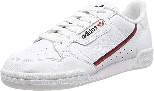 adidas Continental 80, Zapatillas de Gimnasia para Hombre, Blanco (FTWR White/Scarlet/Collegiate Navy FTWR White/Scarlet/Collegiate Navy), 39 1/3 EU