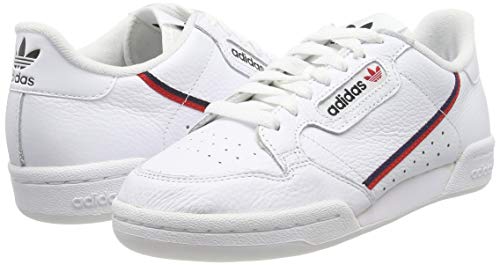 adidas Continental 80, Zapatillas de Gimnasia para Hombre, Blanco (FTWR White/Scarlet/Collegiate Navy FTWR White/Scarlet/Collegiate Navy), 39 1/3 EU